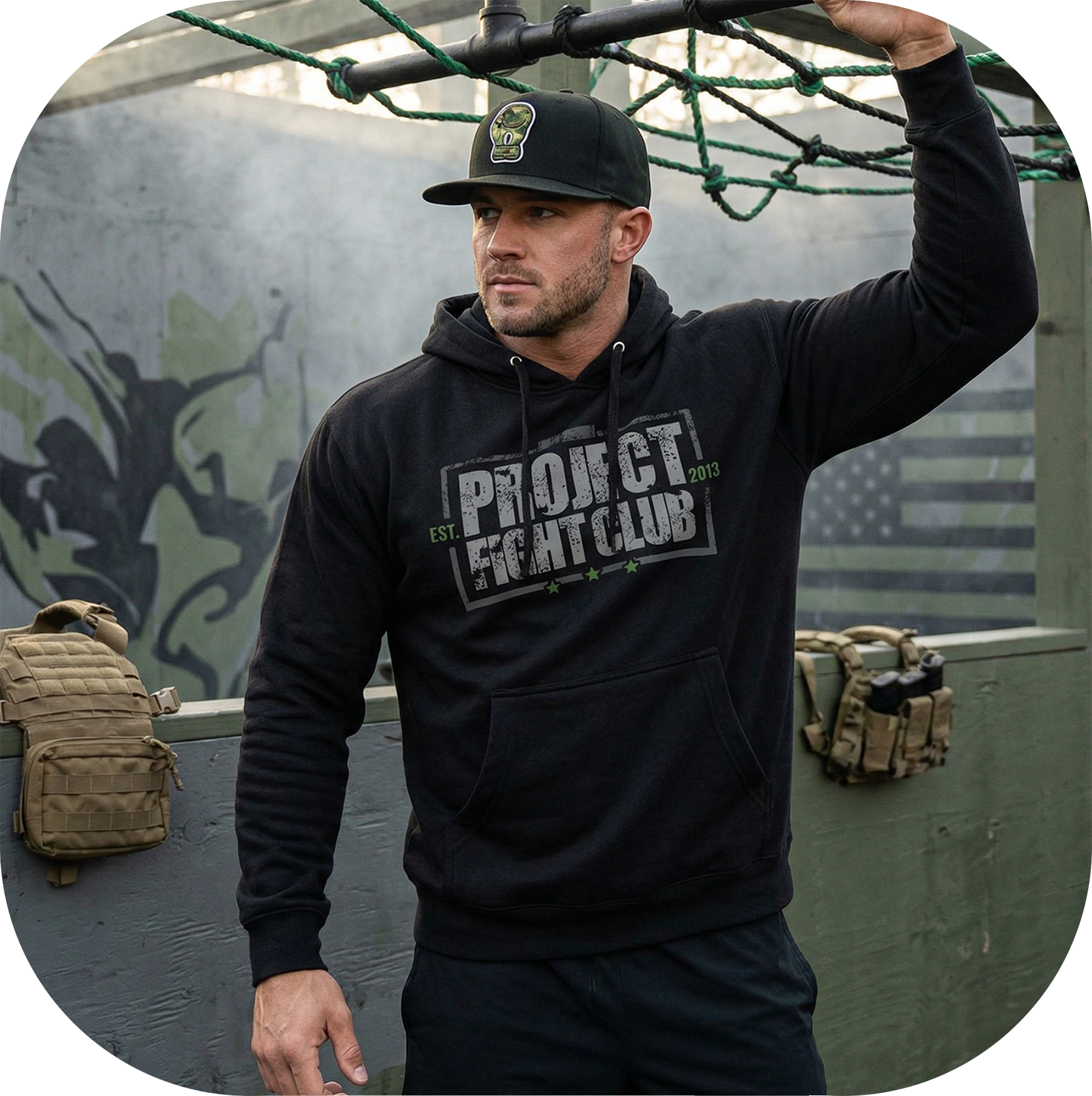 BLACK MIDWEIGHT HOODIE - HONOR SOLDIERS & VETERANS