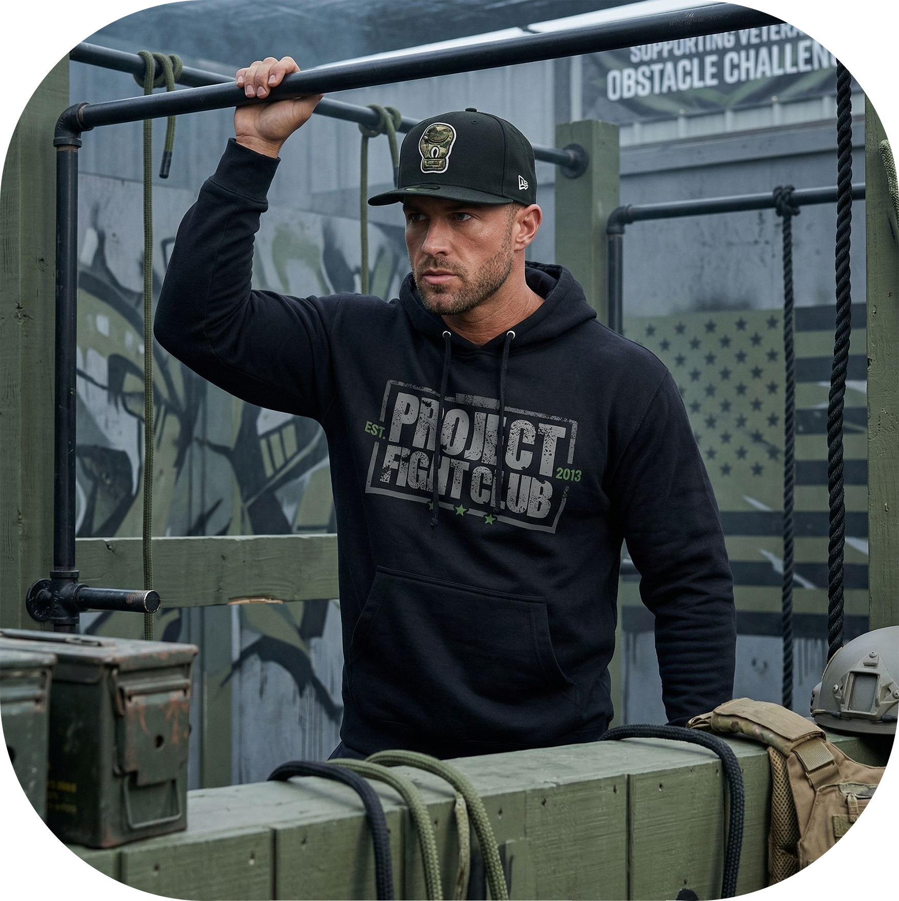 BLACK MIDWEIGHT HOODIE - HONOR SOLDIERS & VETERANS
