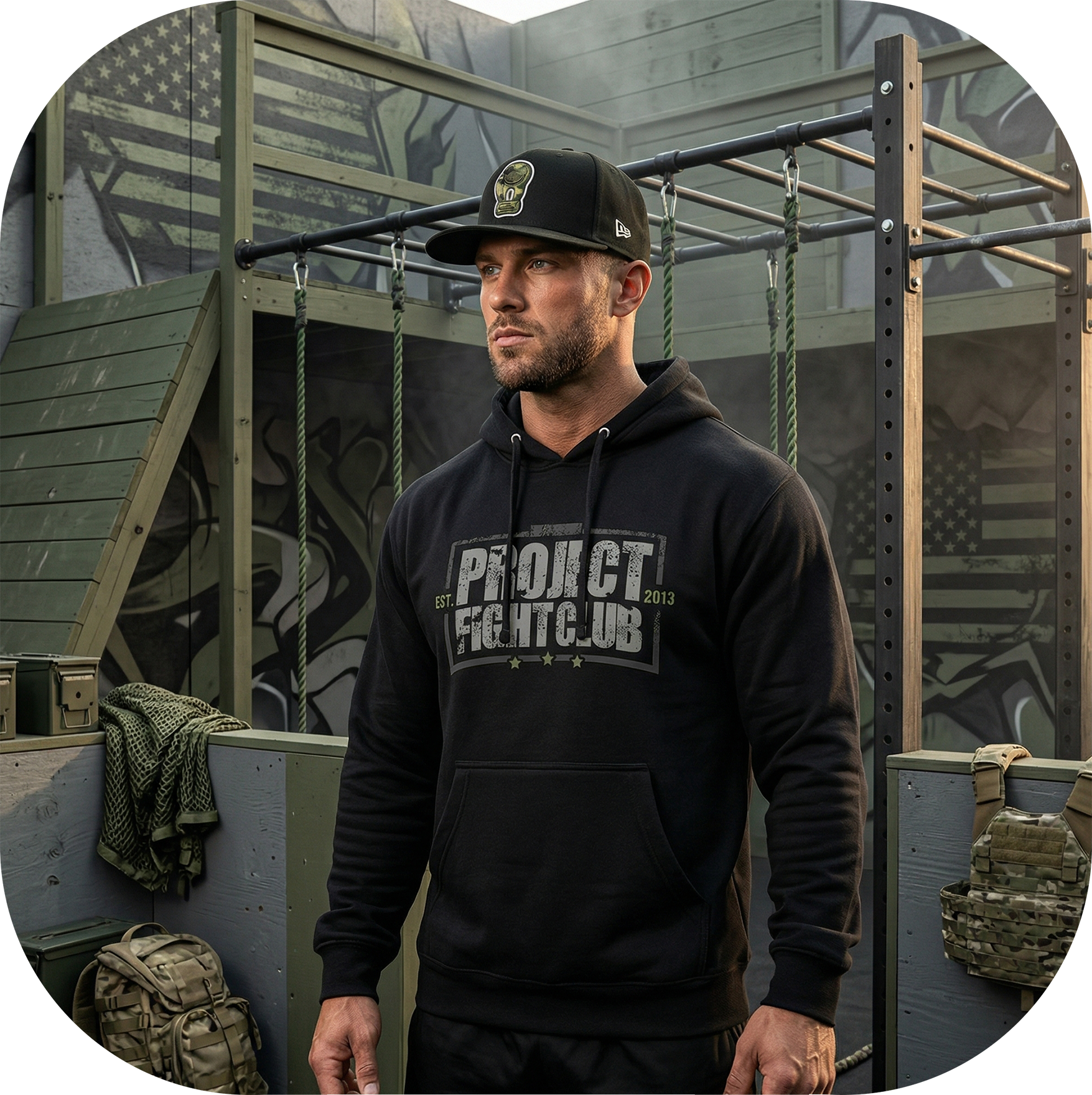 BLACK MIDWEIGHT HOODIE - HONOR SOLDIERS & VETERANS