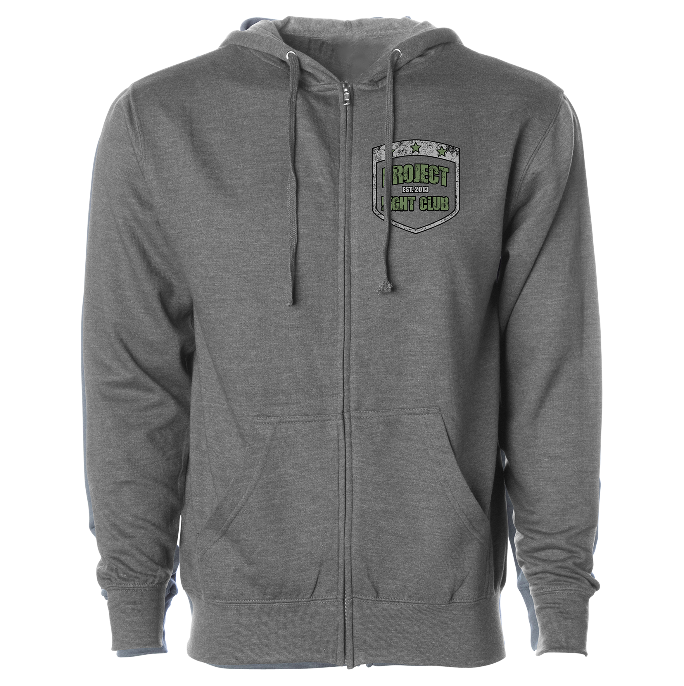 GUNMETAL MIDWEIGHT ZIP HOODIE - HONOR SOLDIERS & VETERANS
