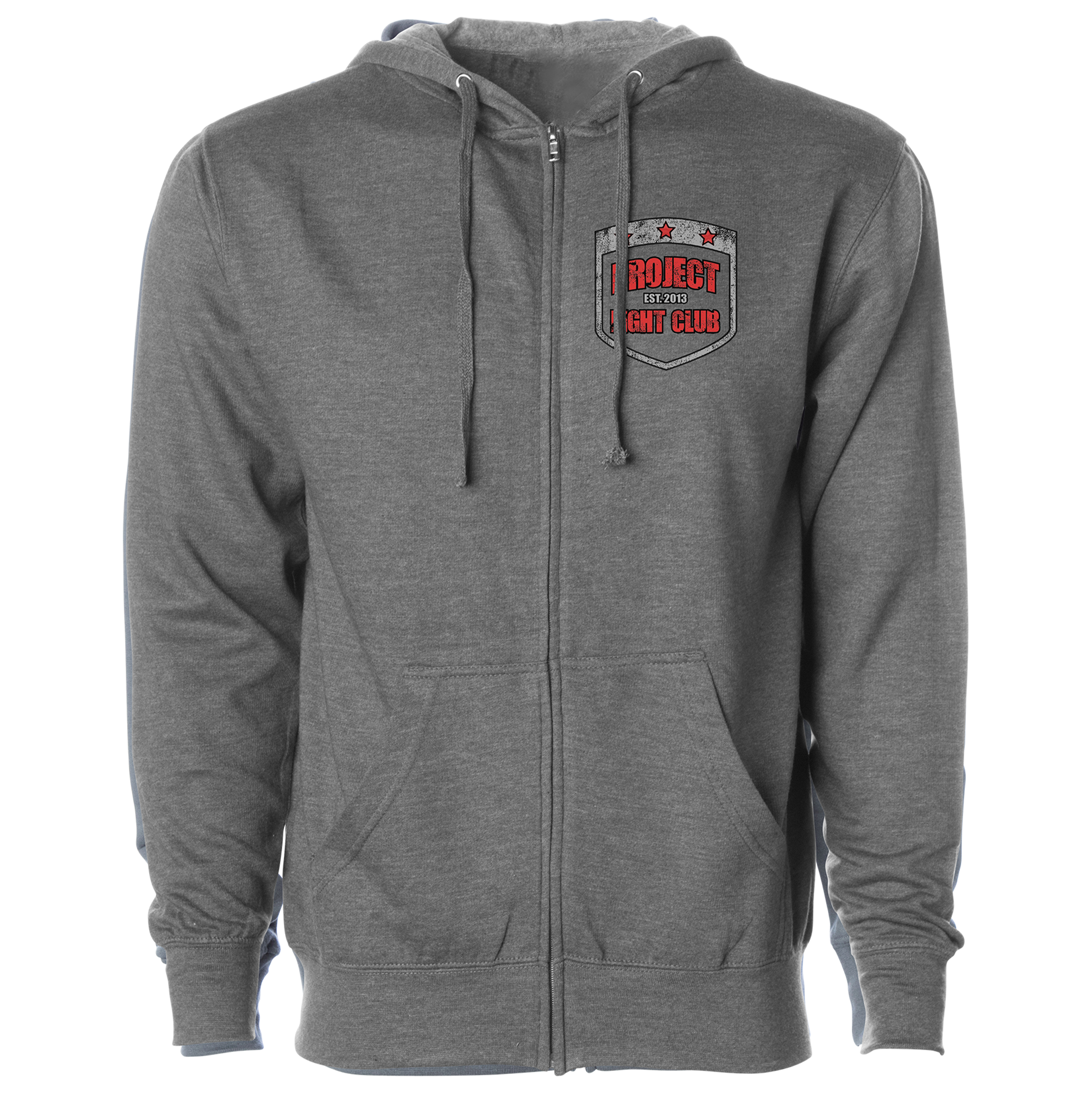 GUNMETAL MIDWEIGHT ZIP HOODIE - HONOR FIREFIGHTERS & EMTs