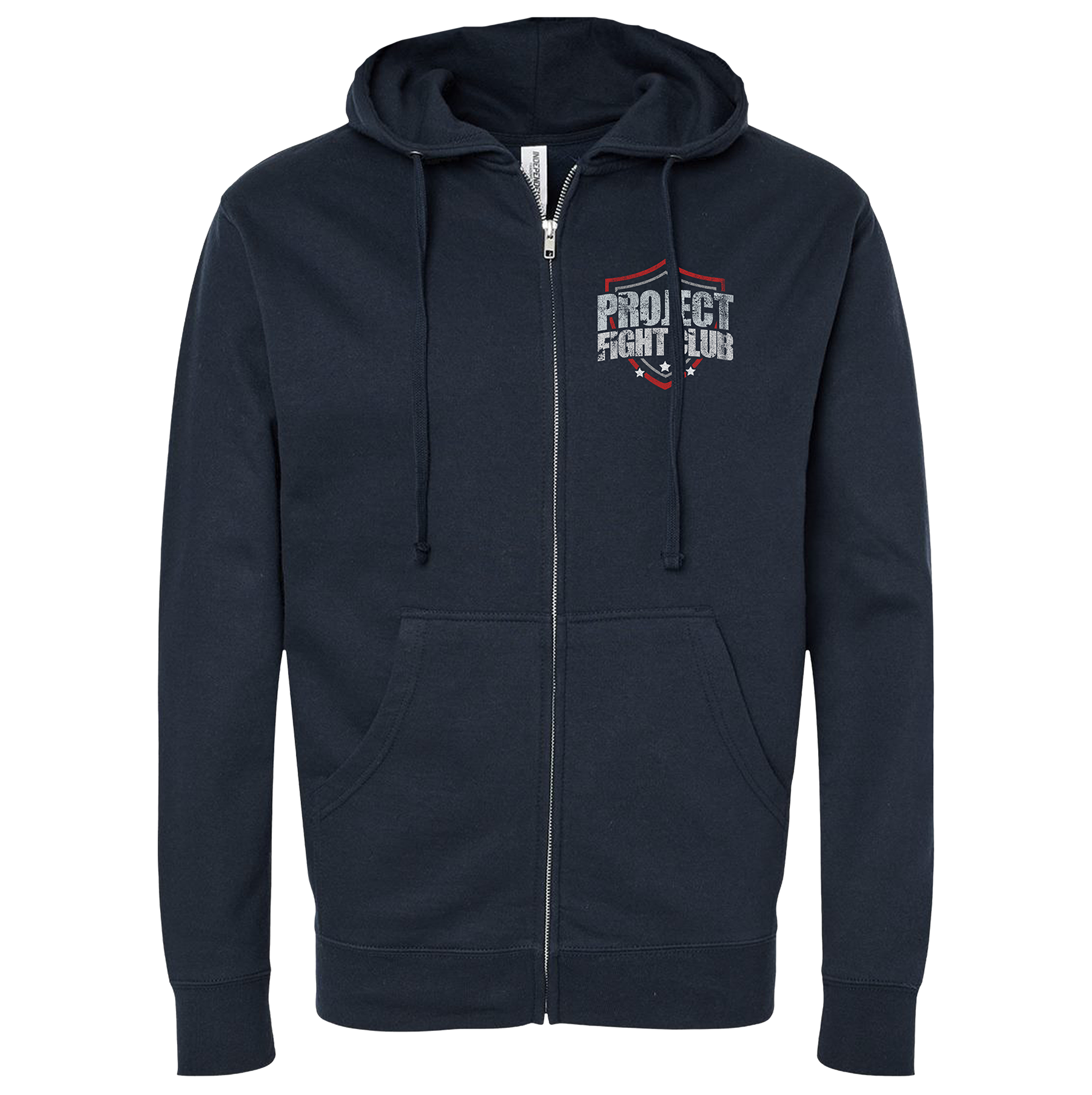 NAVY MIDWEIGHT ZIP HOODIE - HONOR FIREFIGHTERS & EMTs