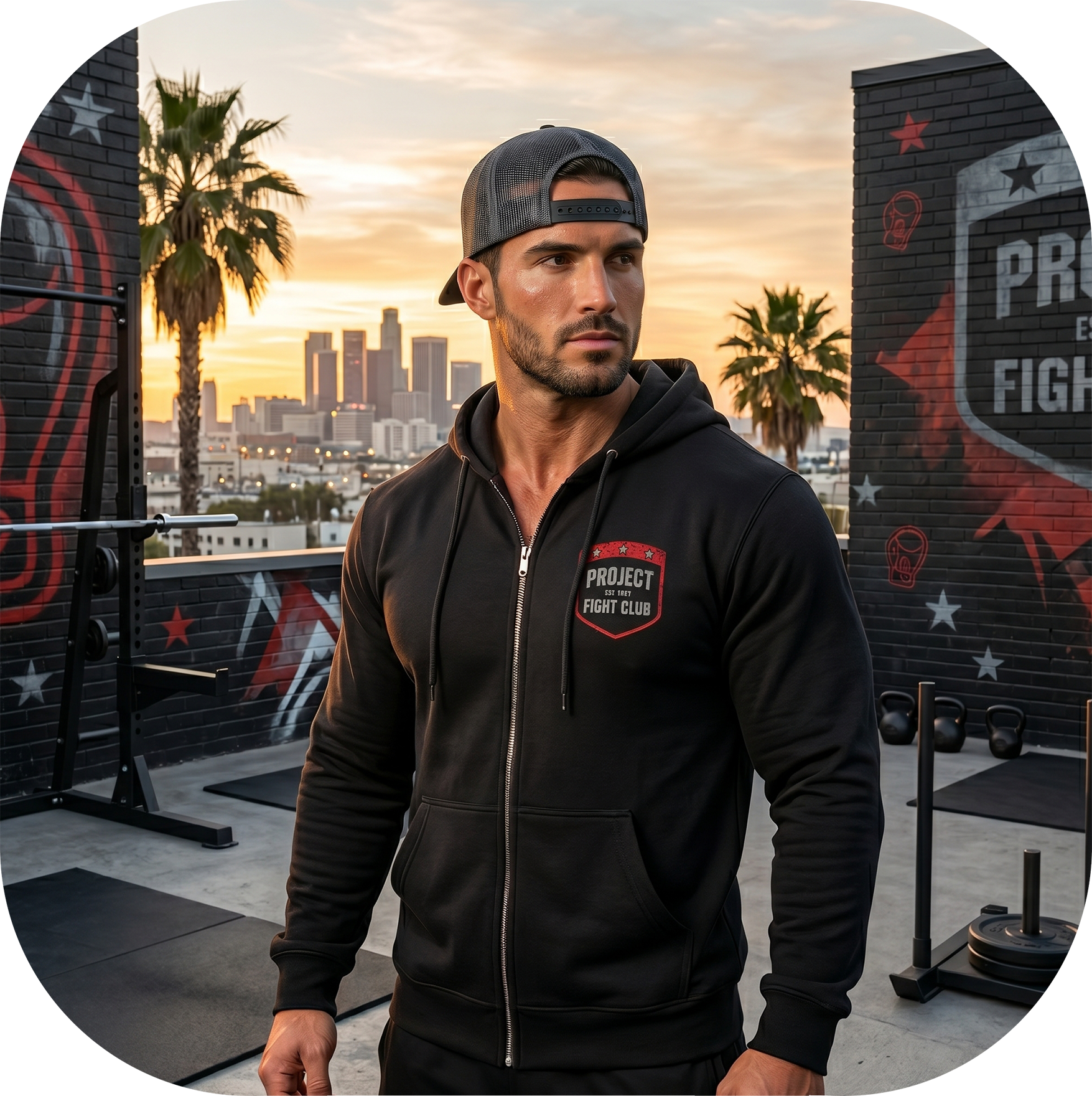 BLACK MIDWEIGHT ZIP HOODIE - HONOR FIREFIGHTERS & EMTs