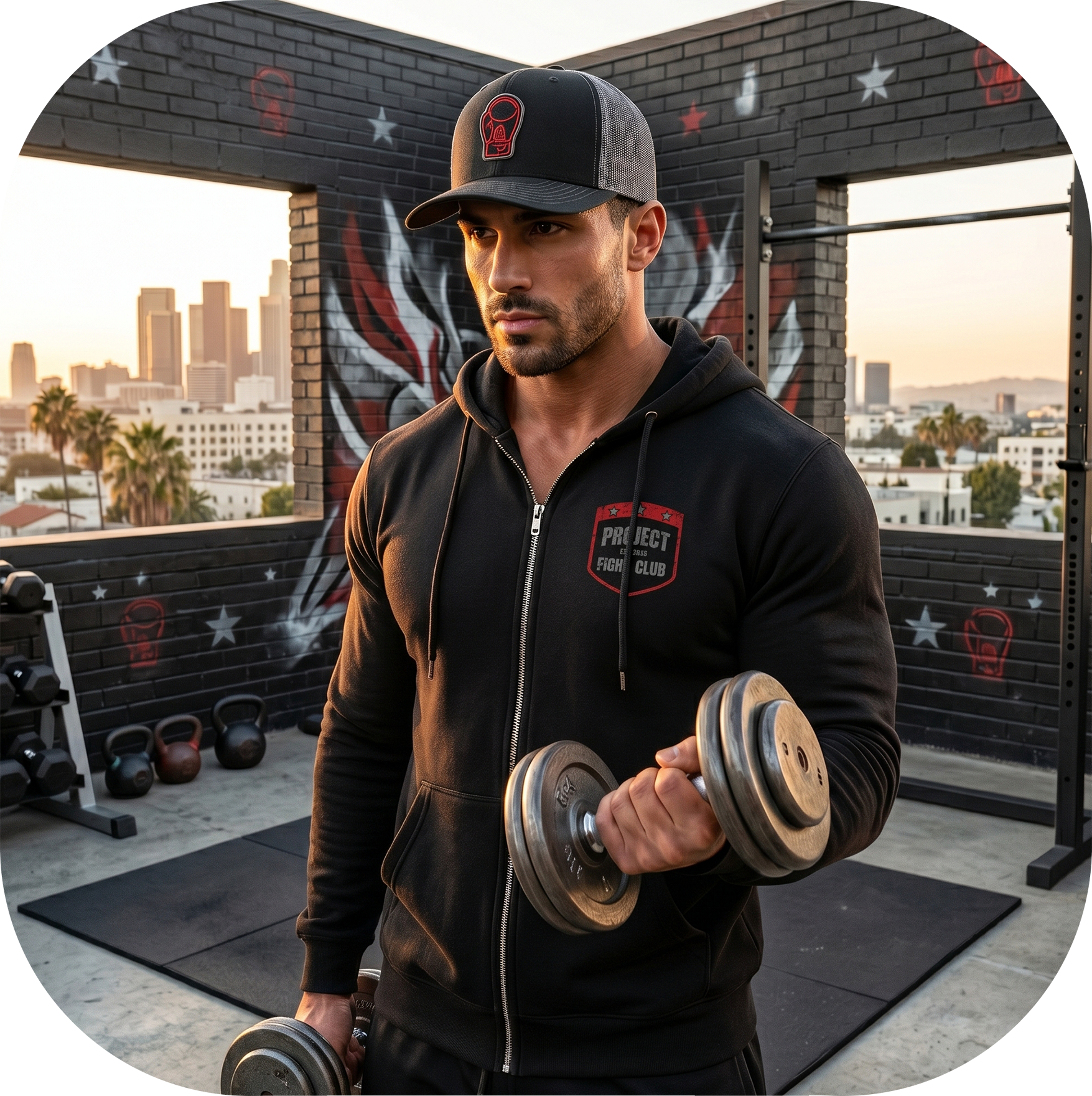 BLACK MIDWEIGHT ZIP HOODIE - HONOR FIREFIGHTERS & EMTs
