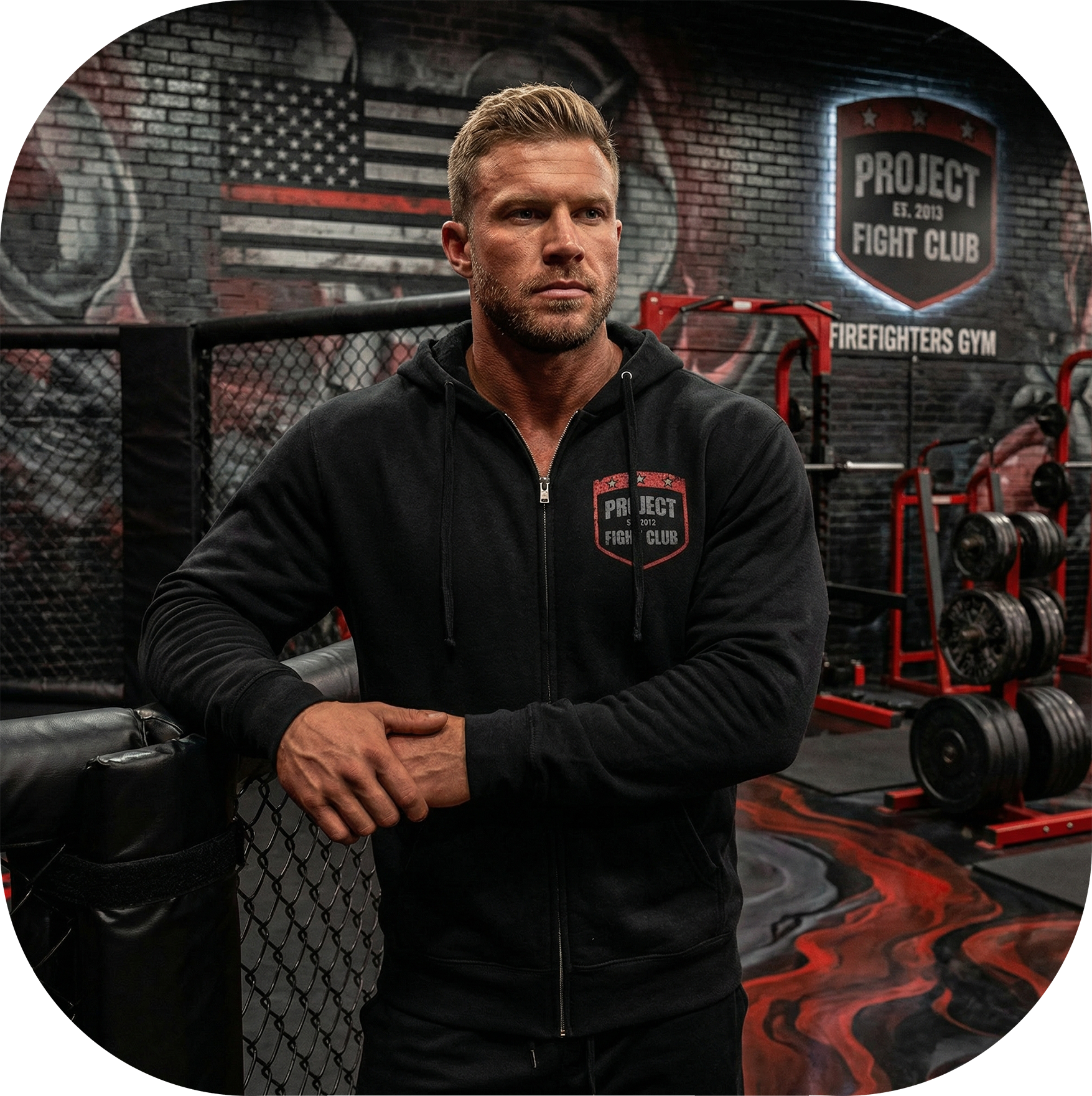 BLACK MIDWEIGHT ZIP HOODIE - HONOR FIREFIGHTERS & EMTs