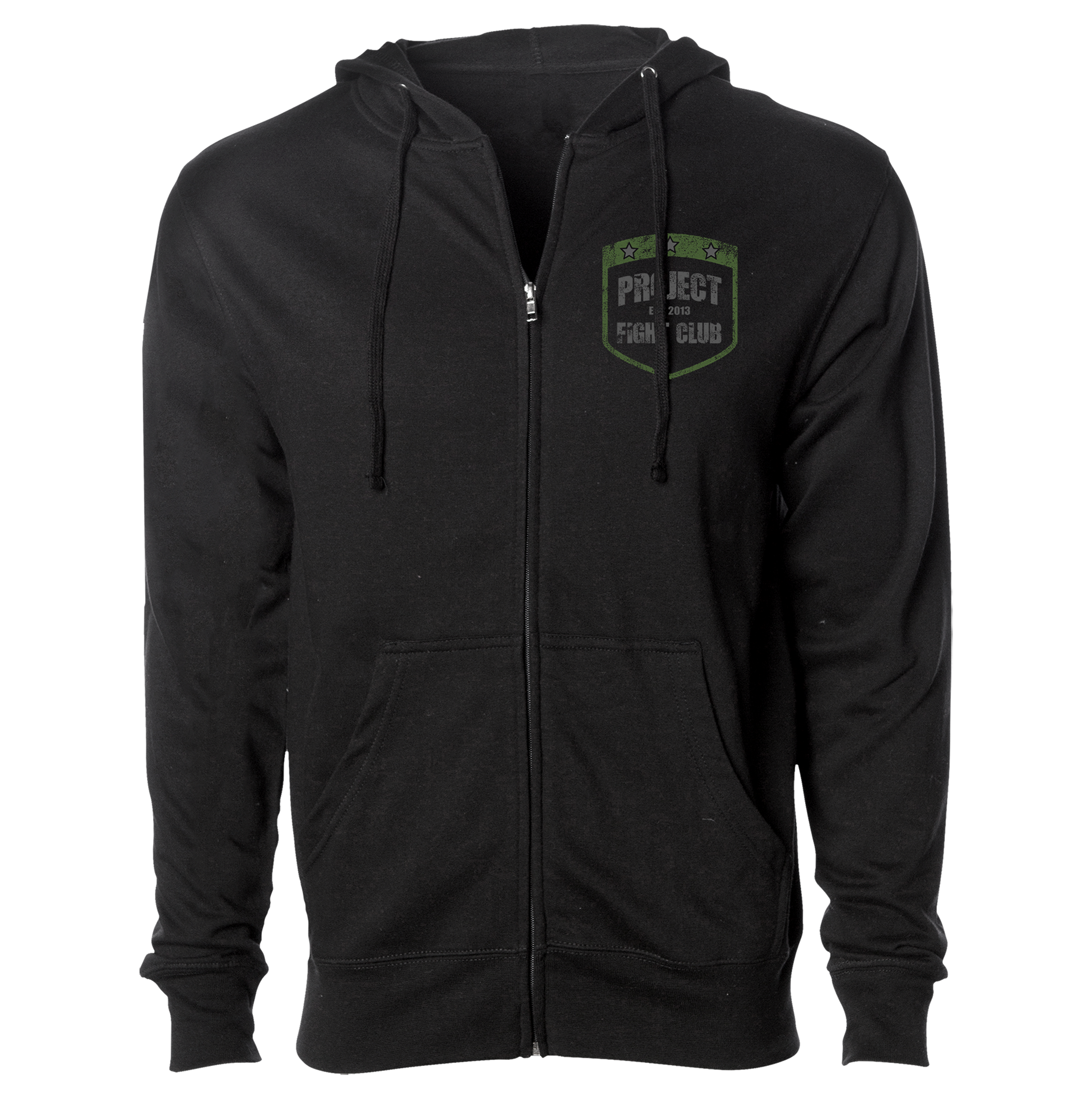 BLACK MIDWEIGHT ZIP HOODIE - HONOR SOLDIERS & VETERANS
