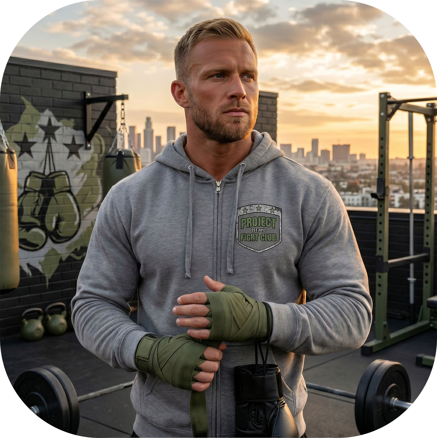 GUNMETAL MIDWEIGHT ZIP HOODIE - HONOR SOLDIERS & VETERANS