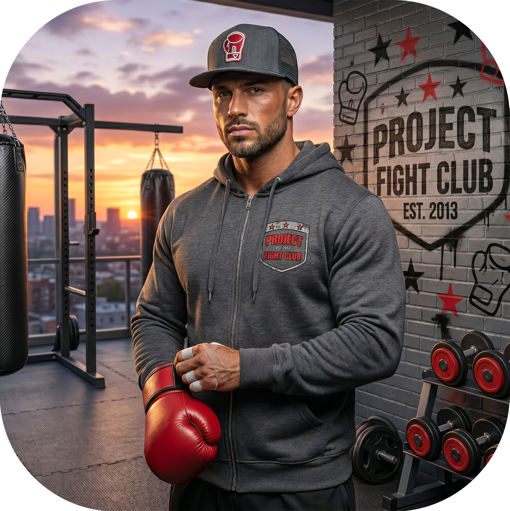 GUNMETAL MIDWEIGHT ZIP HOODIE - HONOR FIREFIGHTERS & EMTs