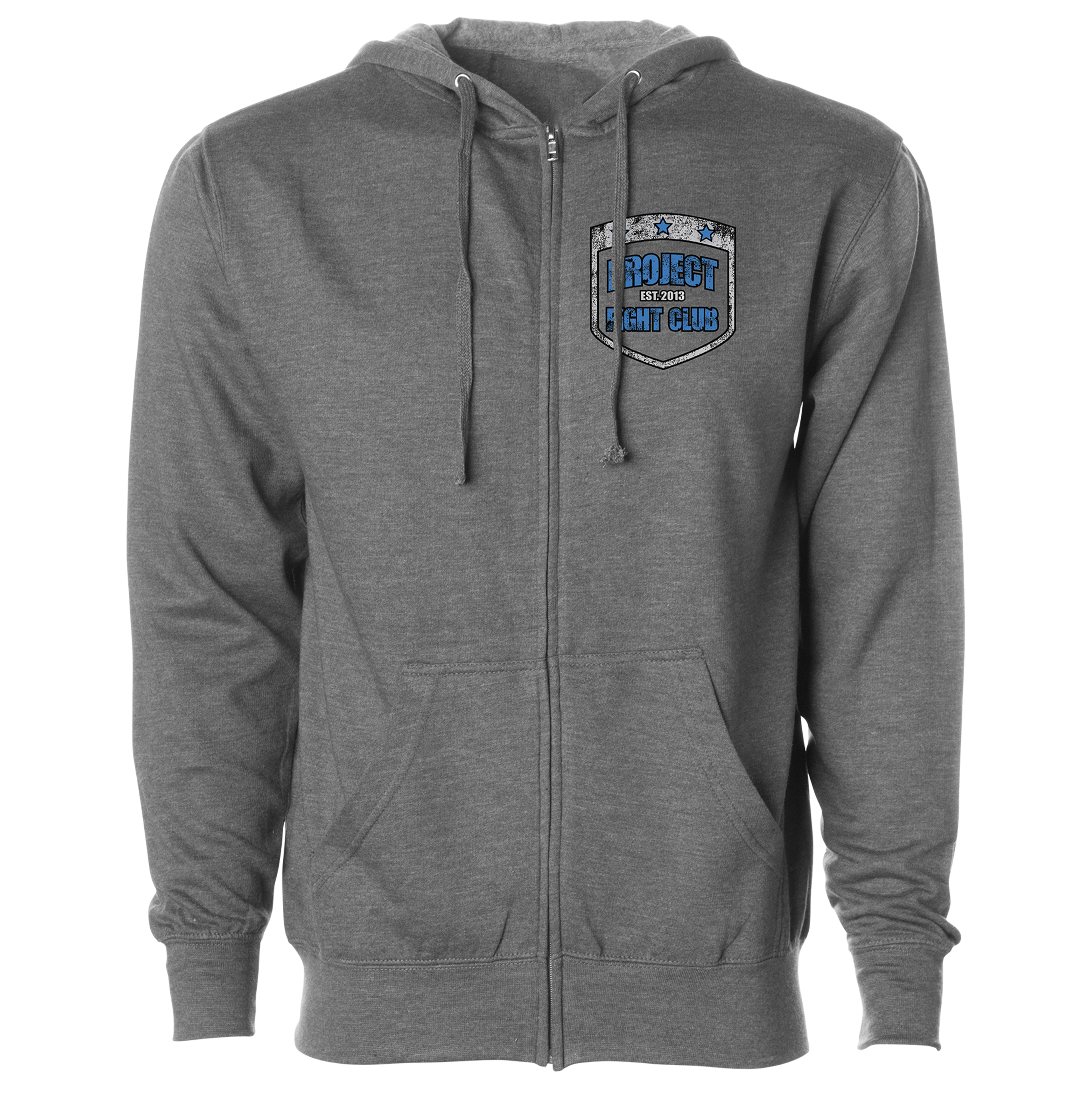 GUNMETAL MIDWEIGHT ZIP HOODIE #2 - SUPPORT POLICE
