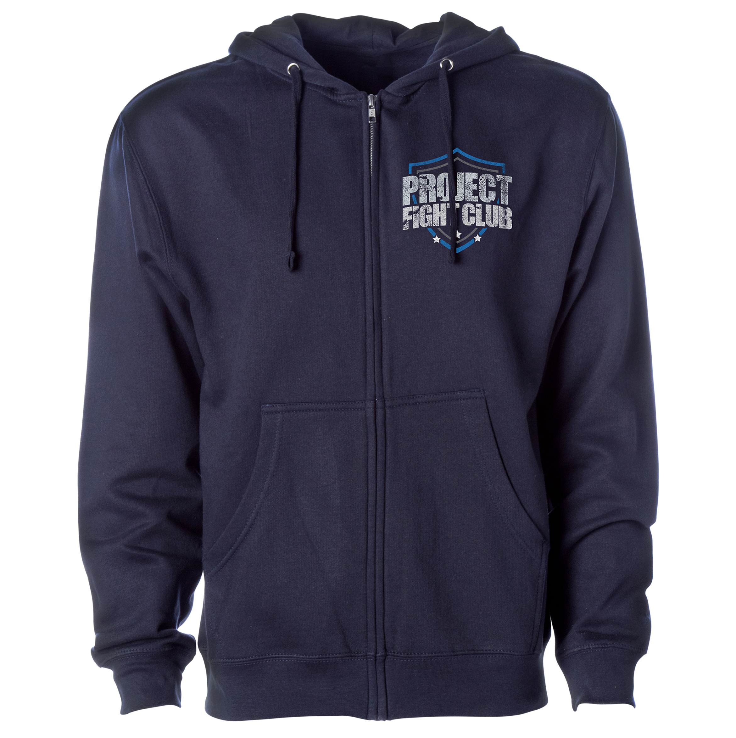 NAVY MIDWEIGHT ZIP HOODIE - SUPPORT POLICE