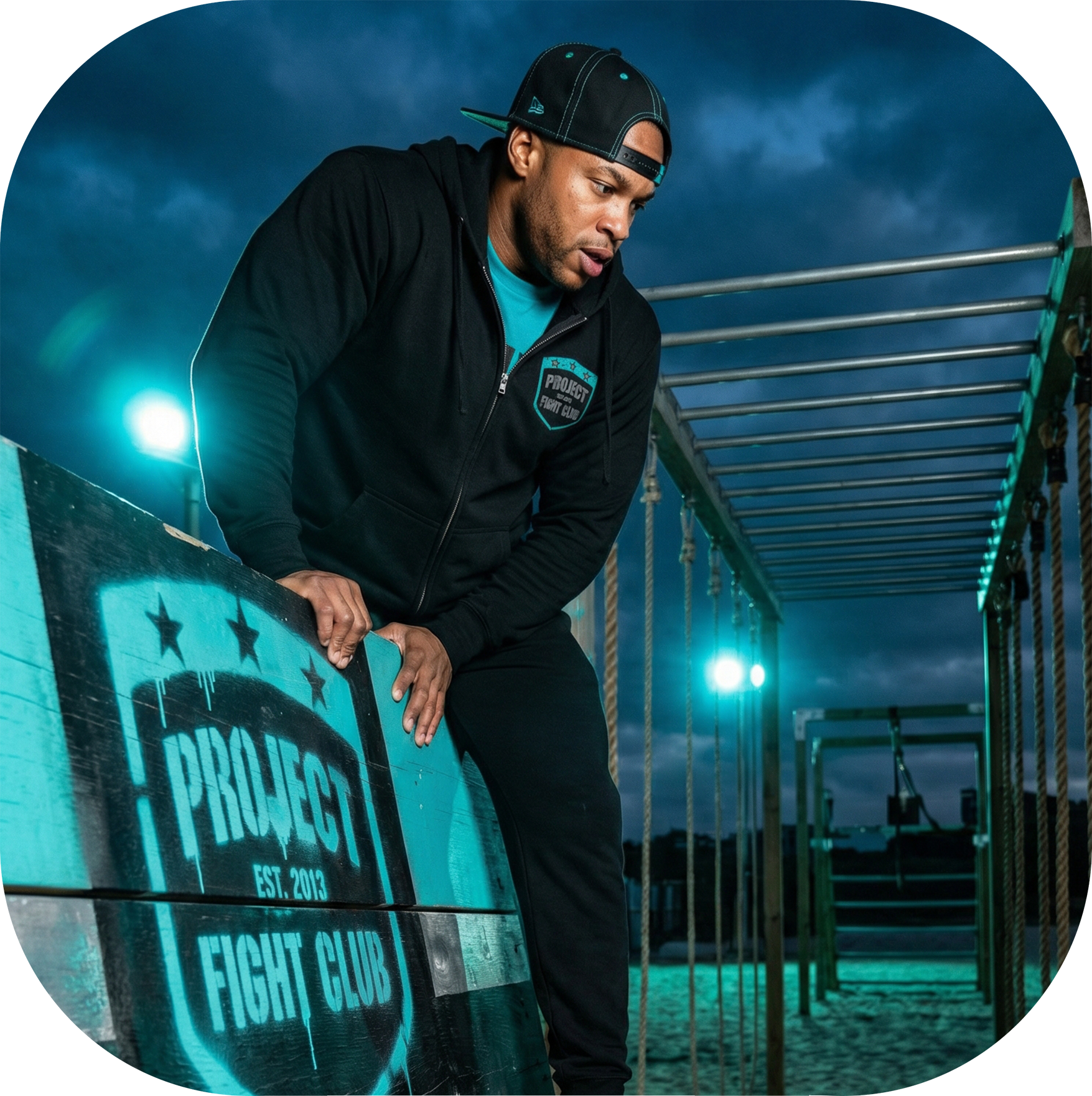 BLACK MIDWEIGHT ZIP HOODIE - FIGHT ADDICTION