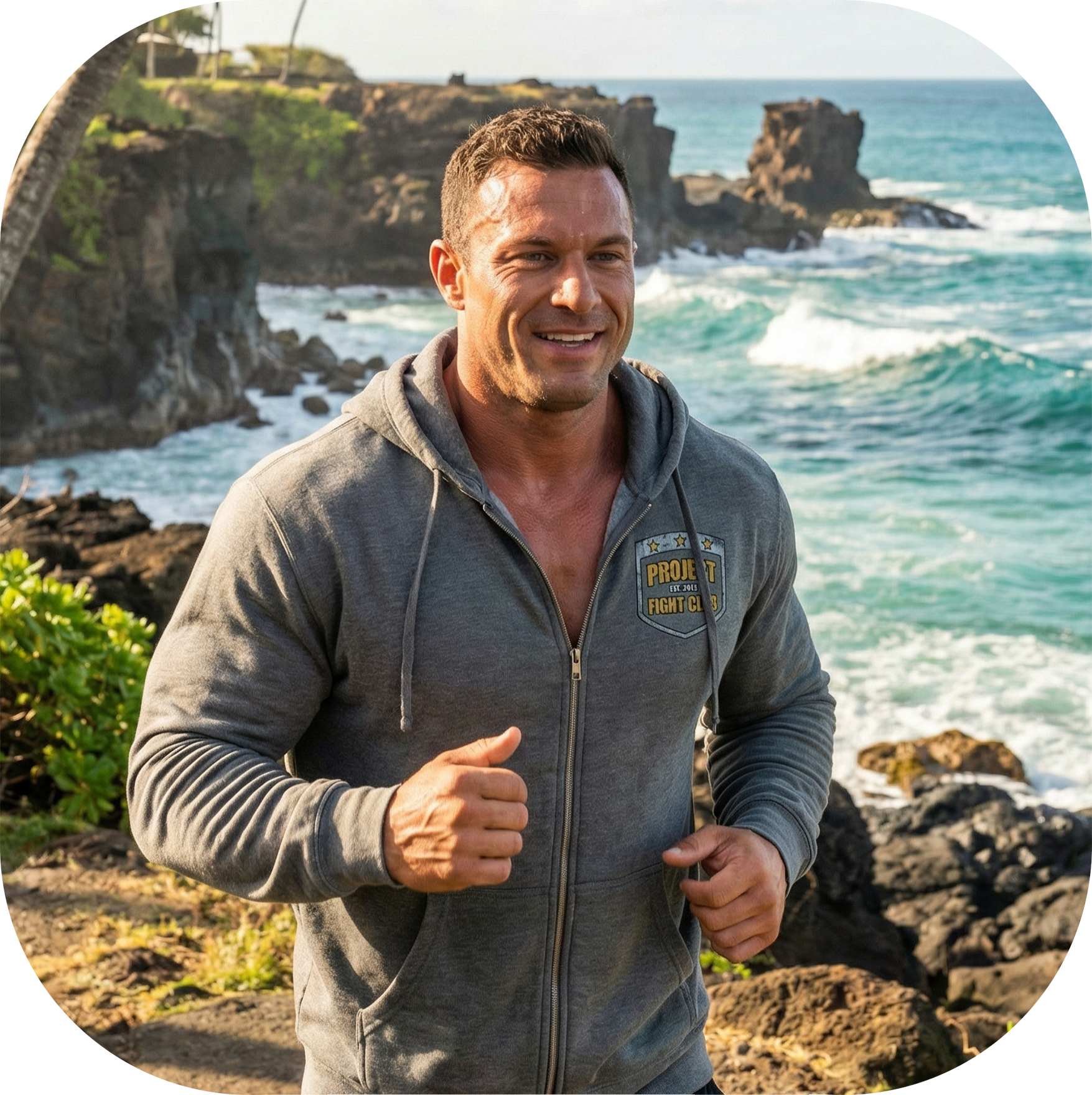 GUNMETAL MIDWEIGHT ZIP HOODIE - PROTECT ANIMALS & WILDLIFE
