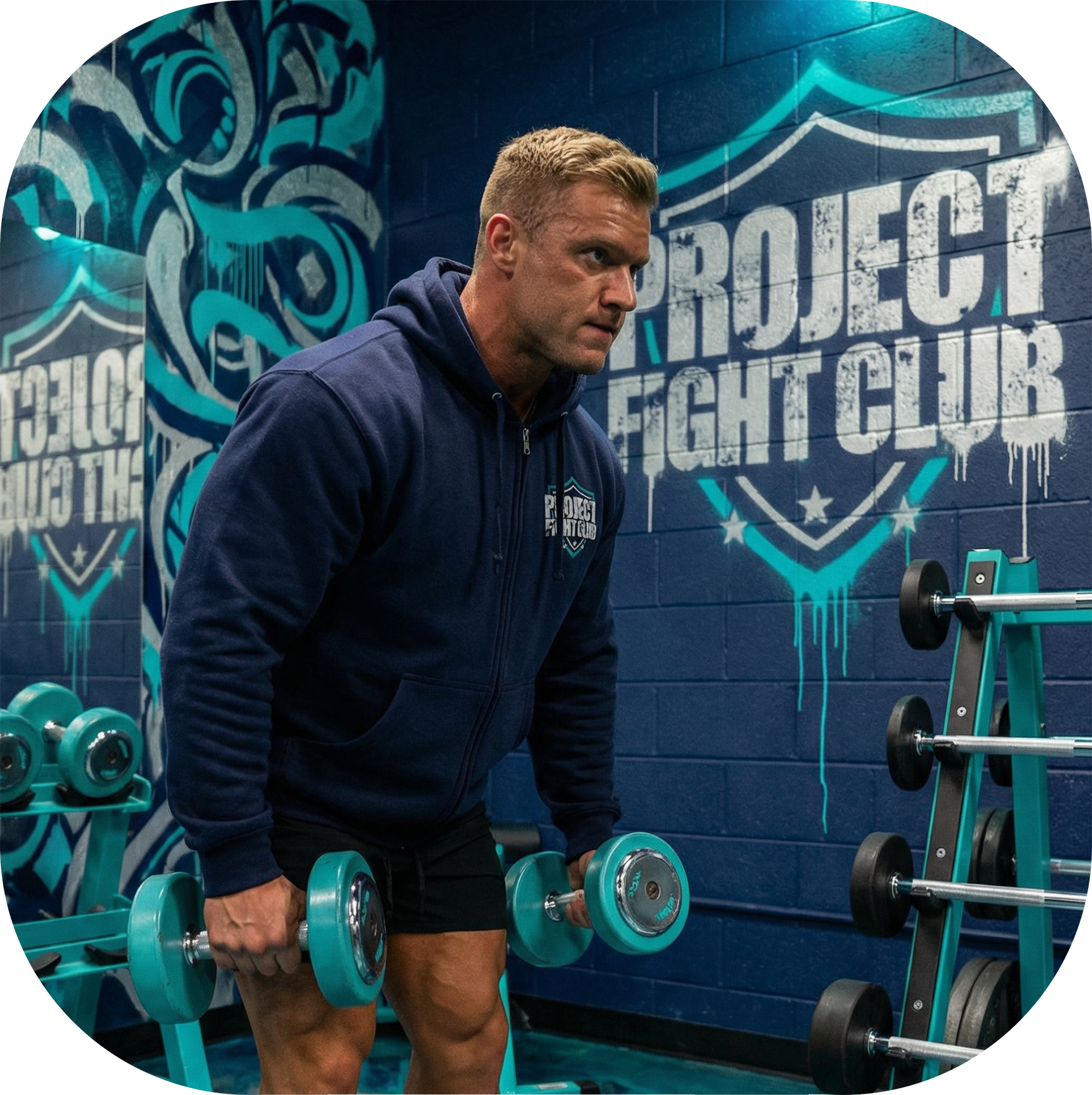 NAVY MIDWEIGHT ZIP HOODIE - FIGHT ADDICTION
