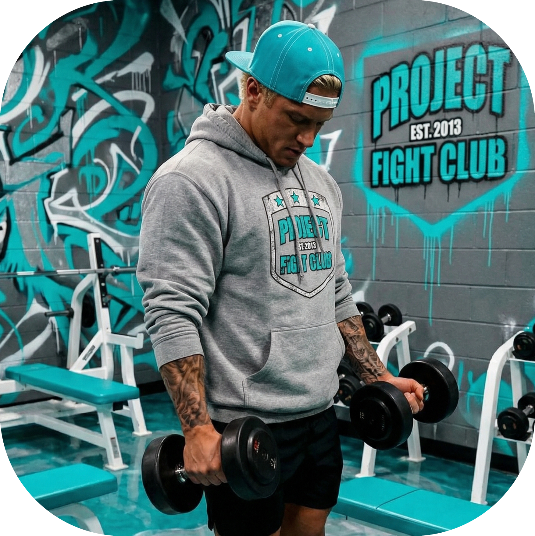 GREY MIDWEIGHT HOODIE - FIGHT ADDICTION