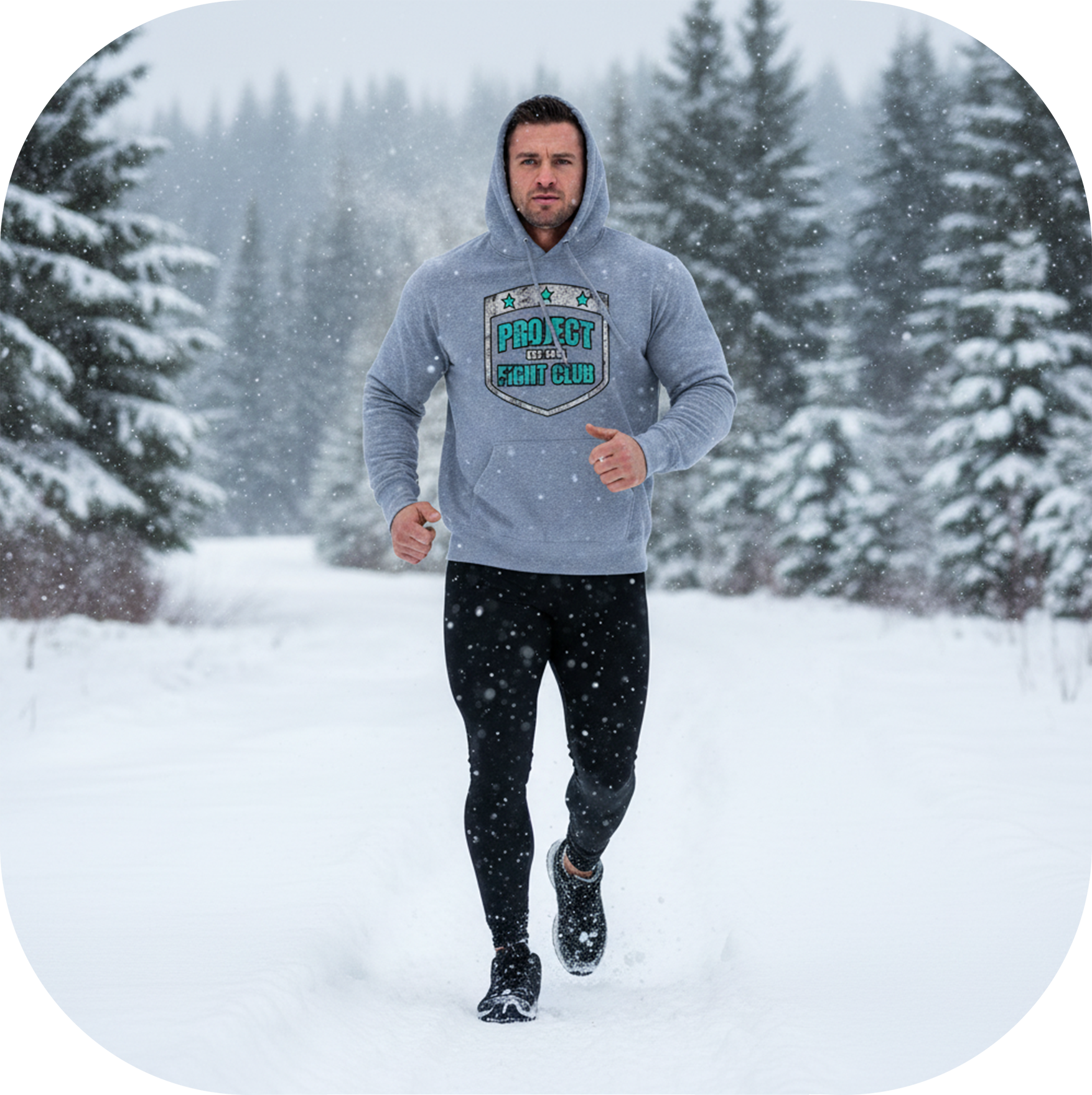 GREY MIDWEIGHT HOODIE - FIGHT ADDICTION