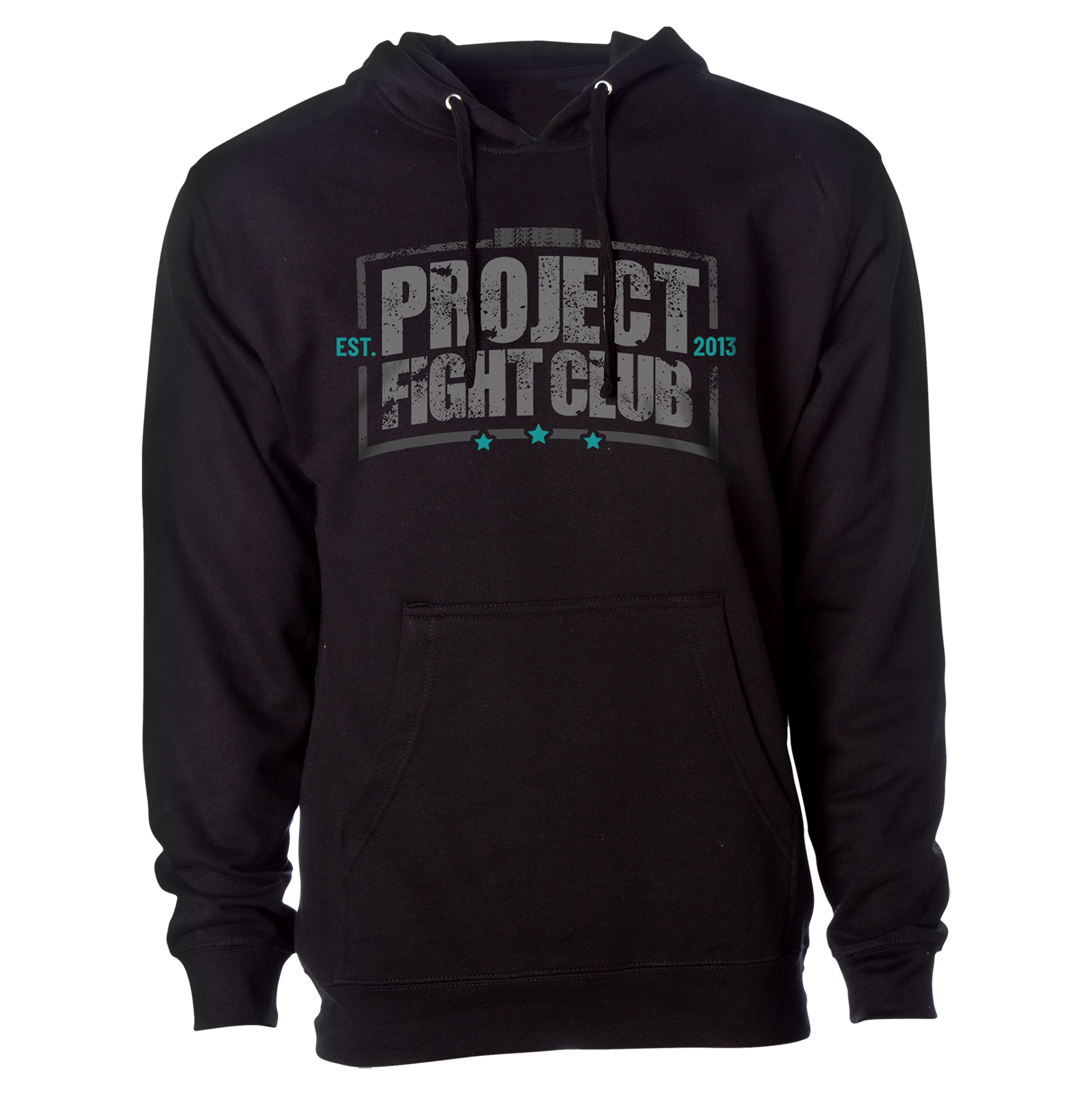 BLACK MIDWEIGHT HOODIE - FIGHT ADDICTION