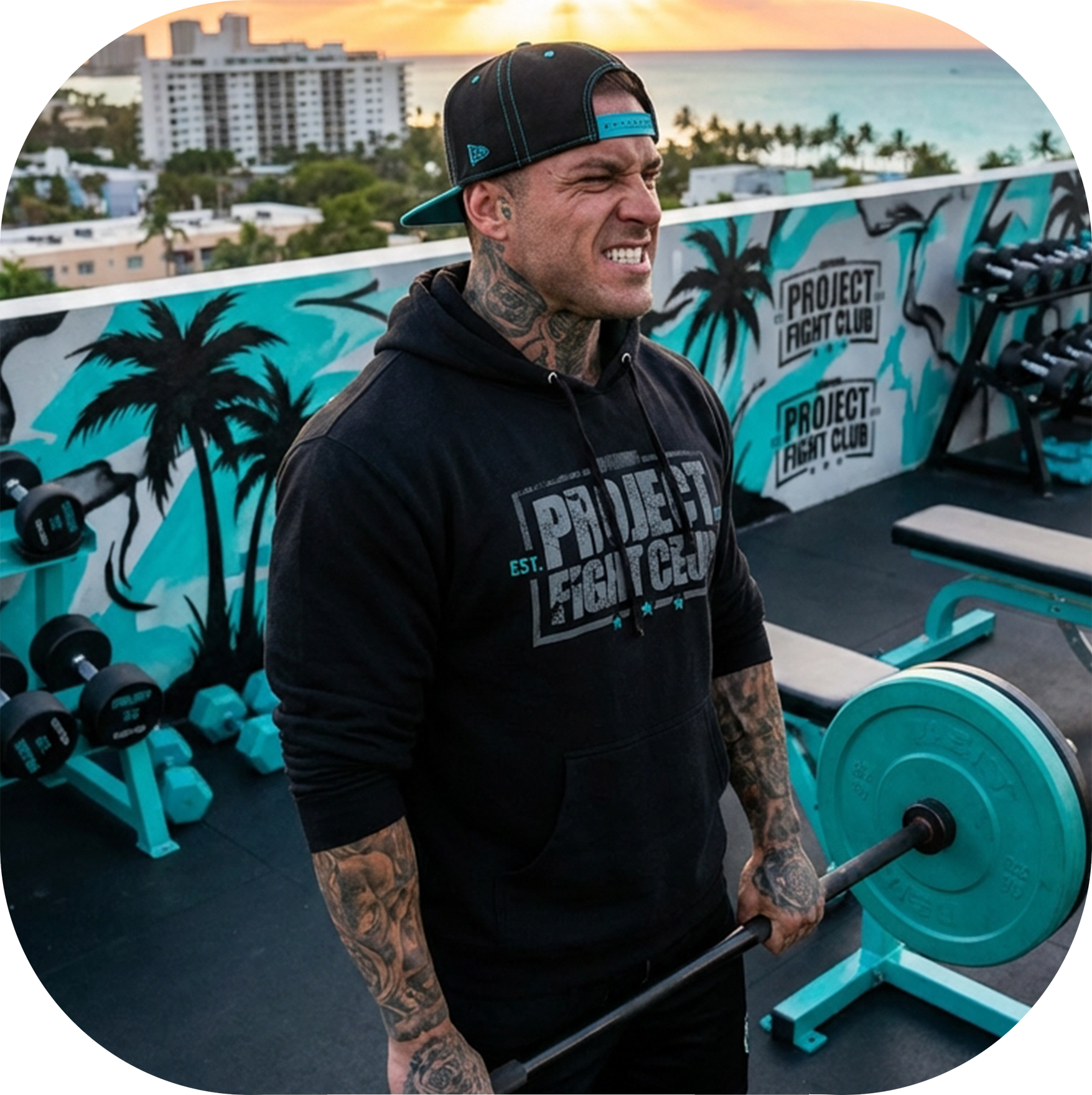 BLACK MIDWEIGHT HOODIE - FIGHT ADDICTION