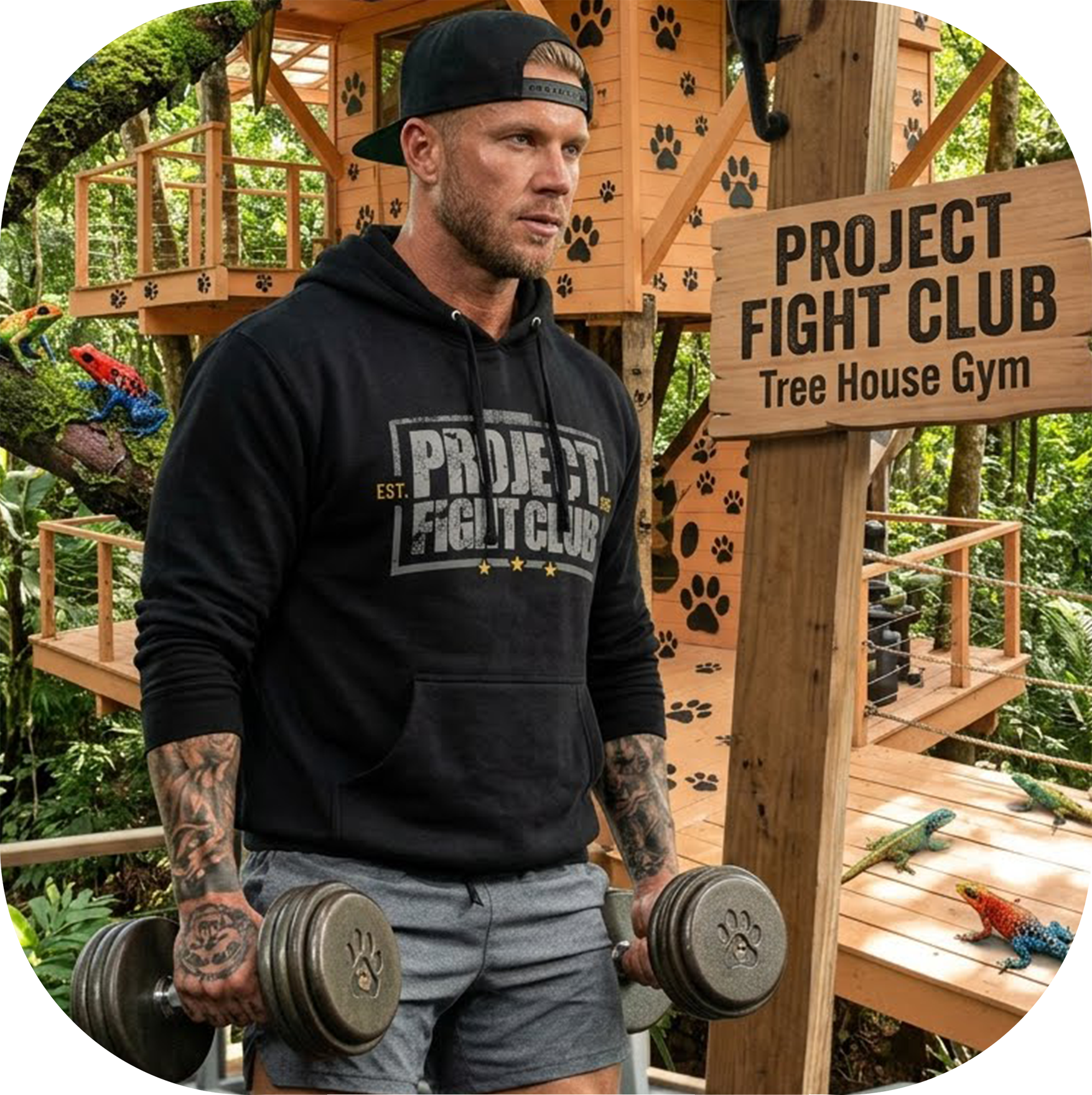 BLACK MIDWEIGHT HOODIE - PROTECT ANIMALS & WILDLIFE