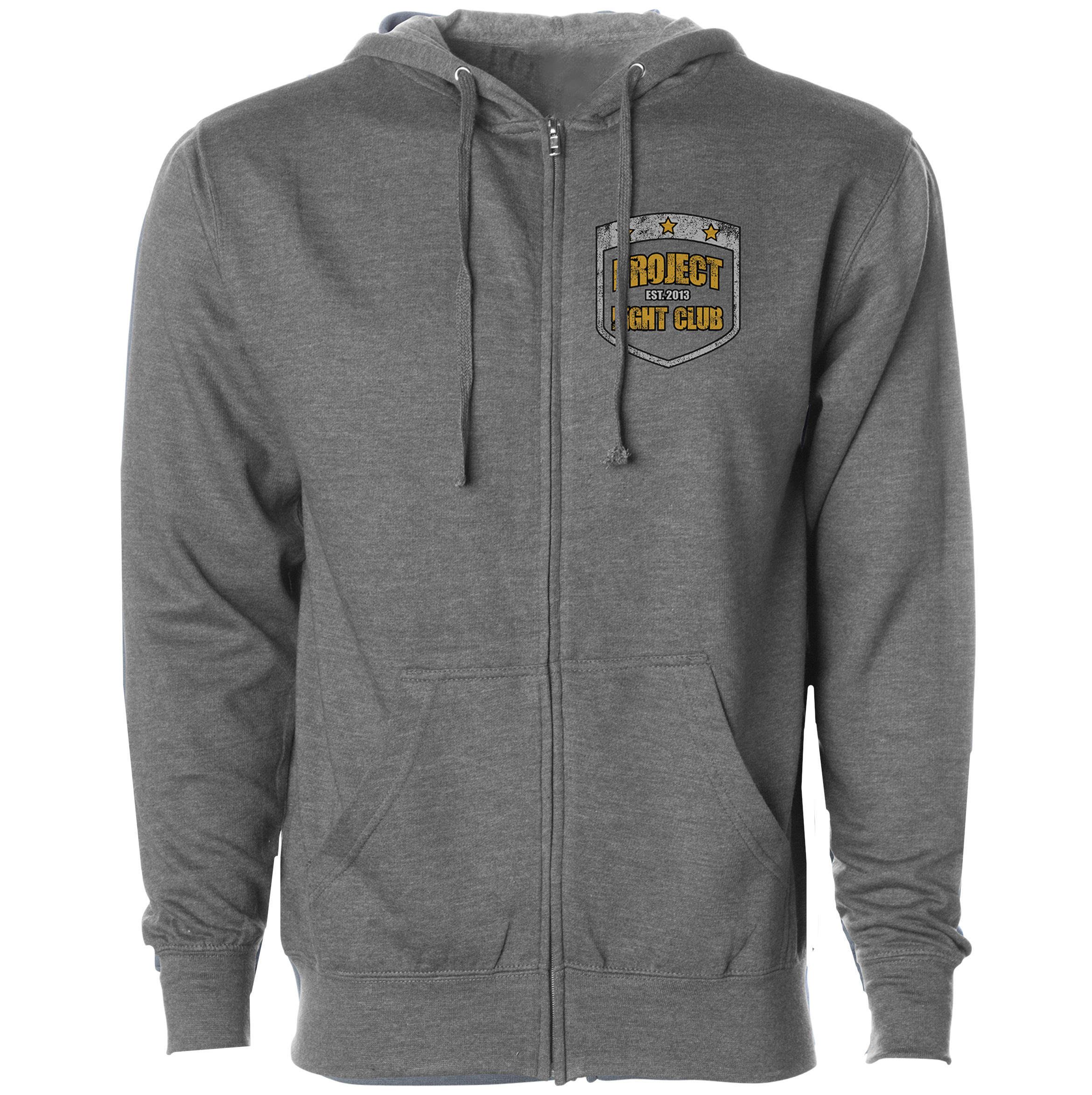 GUNMETAL MIDWEIGHT ZIP HOODIE - PROTECT ANIMALS & WILDLIFE