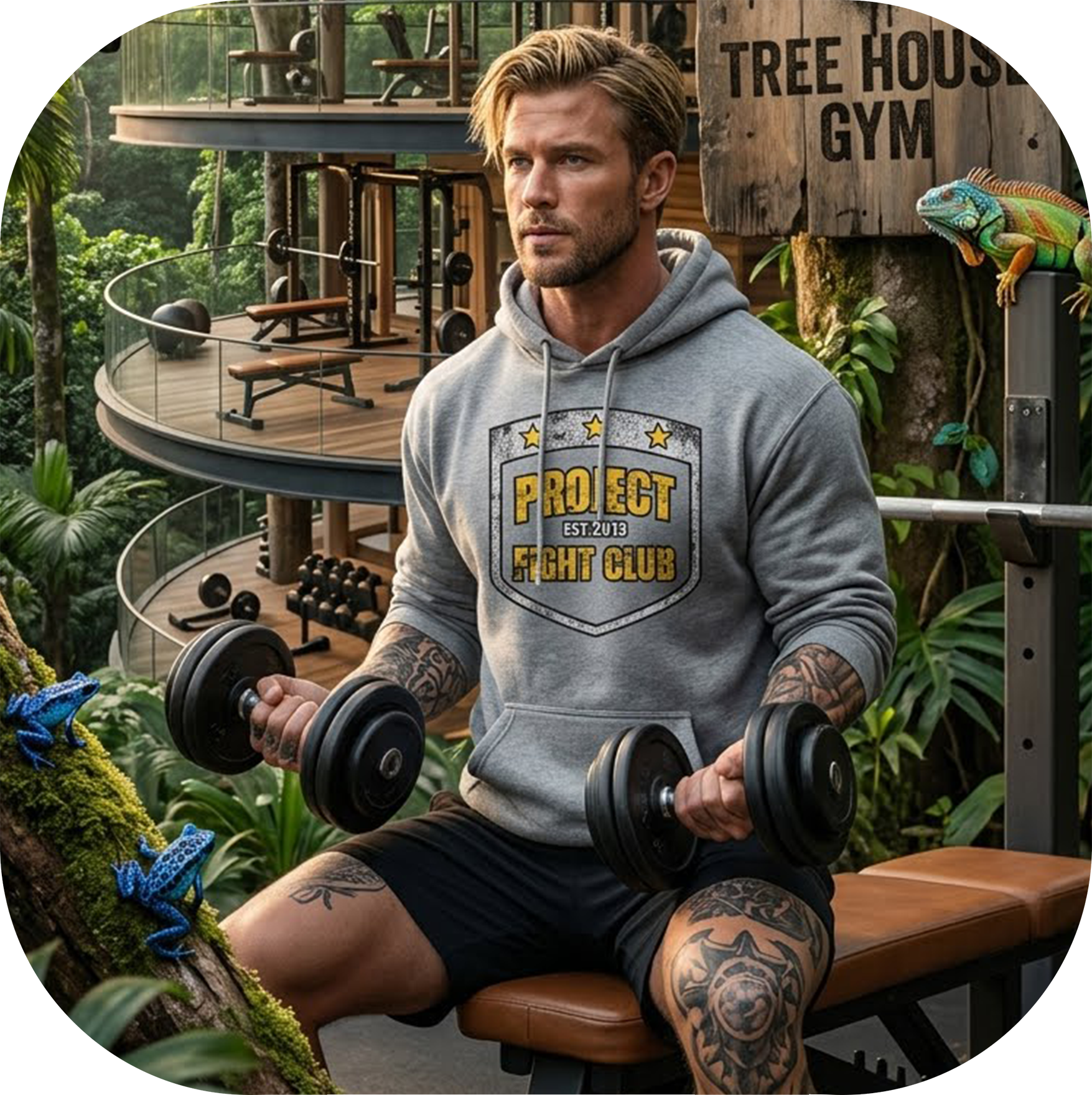 GREY MIDWEIGHT HOODIE #2 - PROTECT ANIMALS & WILDLIFE